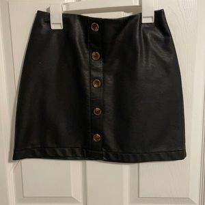 Forever 21 leather button skirt
